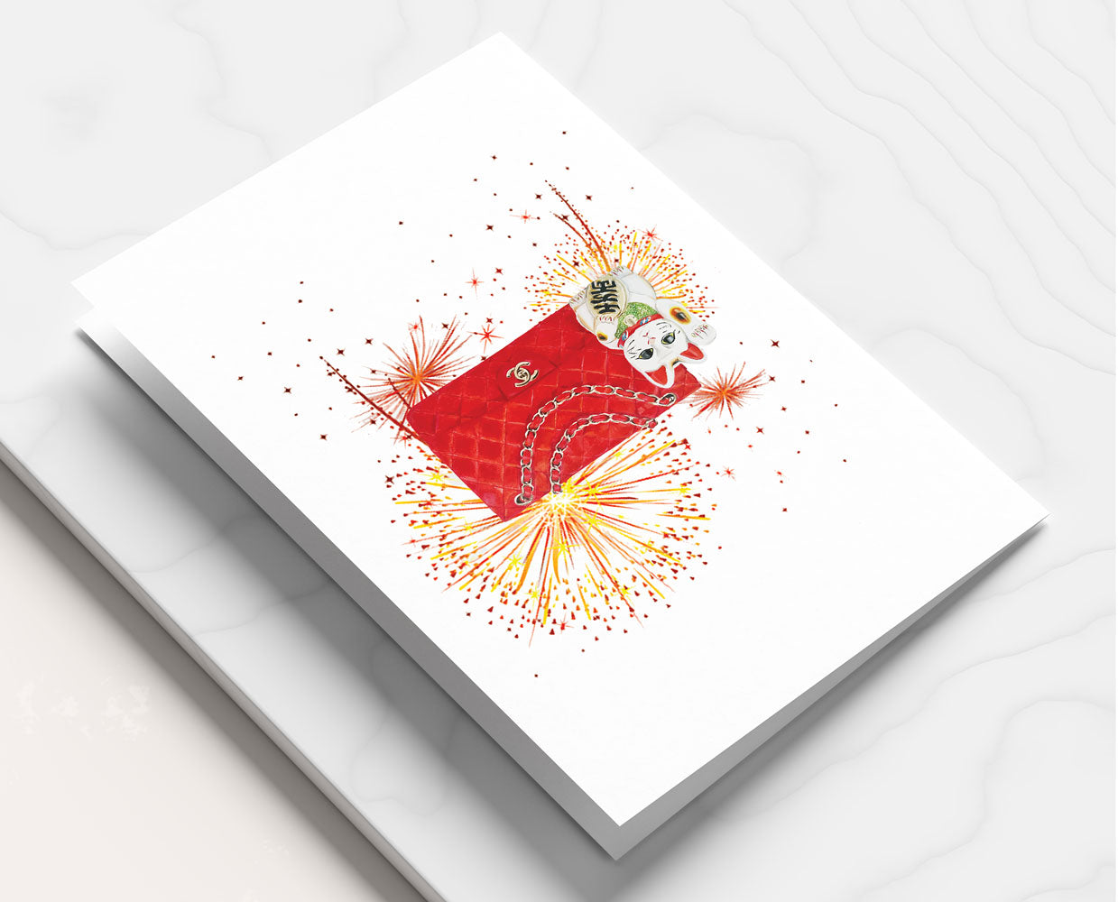 Lucky Cat Greeting Card