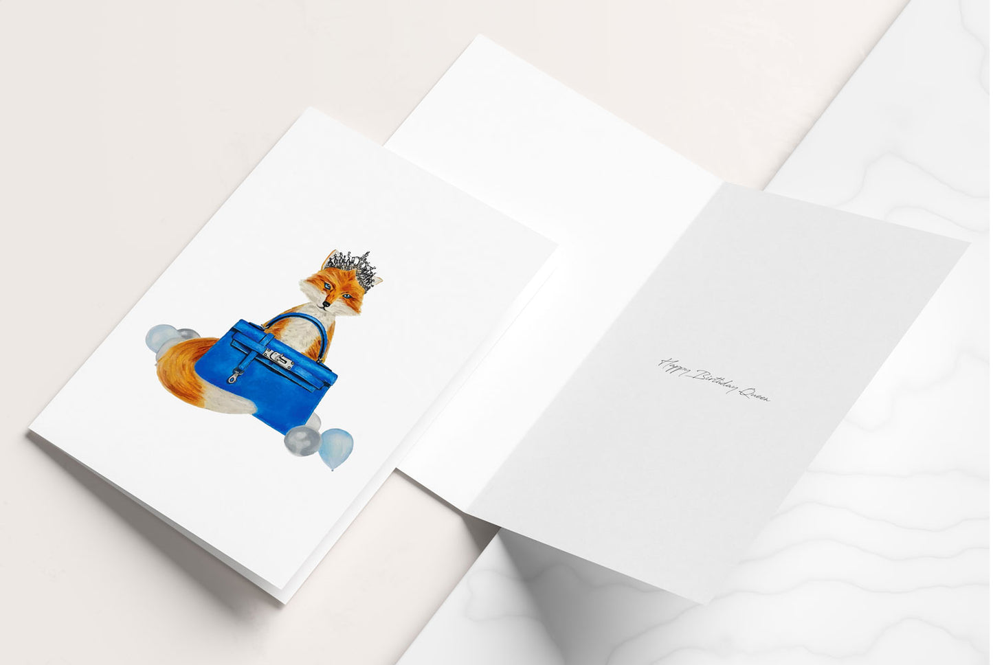 Foxy Birthday Queen Greeting Card